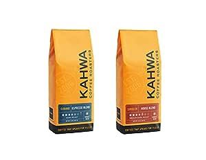 Kahwa Cuban Coffee Beans, Cubano Dark Roast Espresso Blend, Whole Bean Coffee, 1 lb Bag Bundle with Kahwa Coffee Sirocco Medium Dark Roast, Whole Bean, 1 lb Bag…