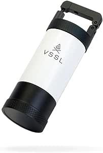 VSSL JAVA Coffee Grinder - Manual Coffee Grinder, Hand Grinder, Burr Grinder, Portable Grinder, Camping Coffee Grinder - Aeropress Coffee, Drip Coffee, French Press Coffee, Pour-Over (Tusk White)