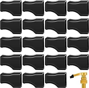 Zhehao 20 Pcs Coffee Syrup Pump Tip Cap Covers Pourer Cap Syrup Covers Black Rubber Caps Fits for Syrup Pump, Pour Dispenser, Oil Liquor Bottle, Keep Syrup Sugar Condiments Olive Clean Preserved